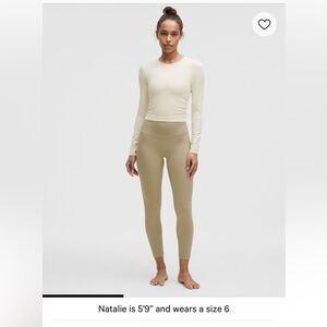 Women's Cream Ribbed Long Sleeve Top